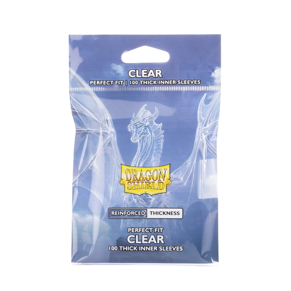 Dragon Shield - Standard Size Perfect Fit Thick Inner Sleeves Toploading - Clear (100)
