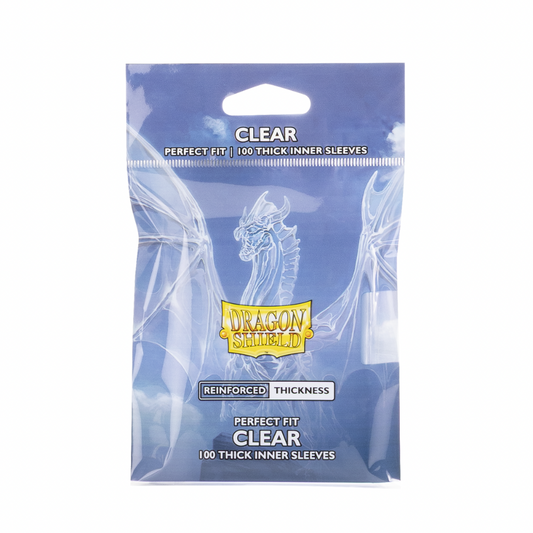 Dragon Shield - Standard Size Perfect Fit Thick Inner Sleeves Toploading - Clear (100)