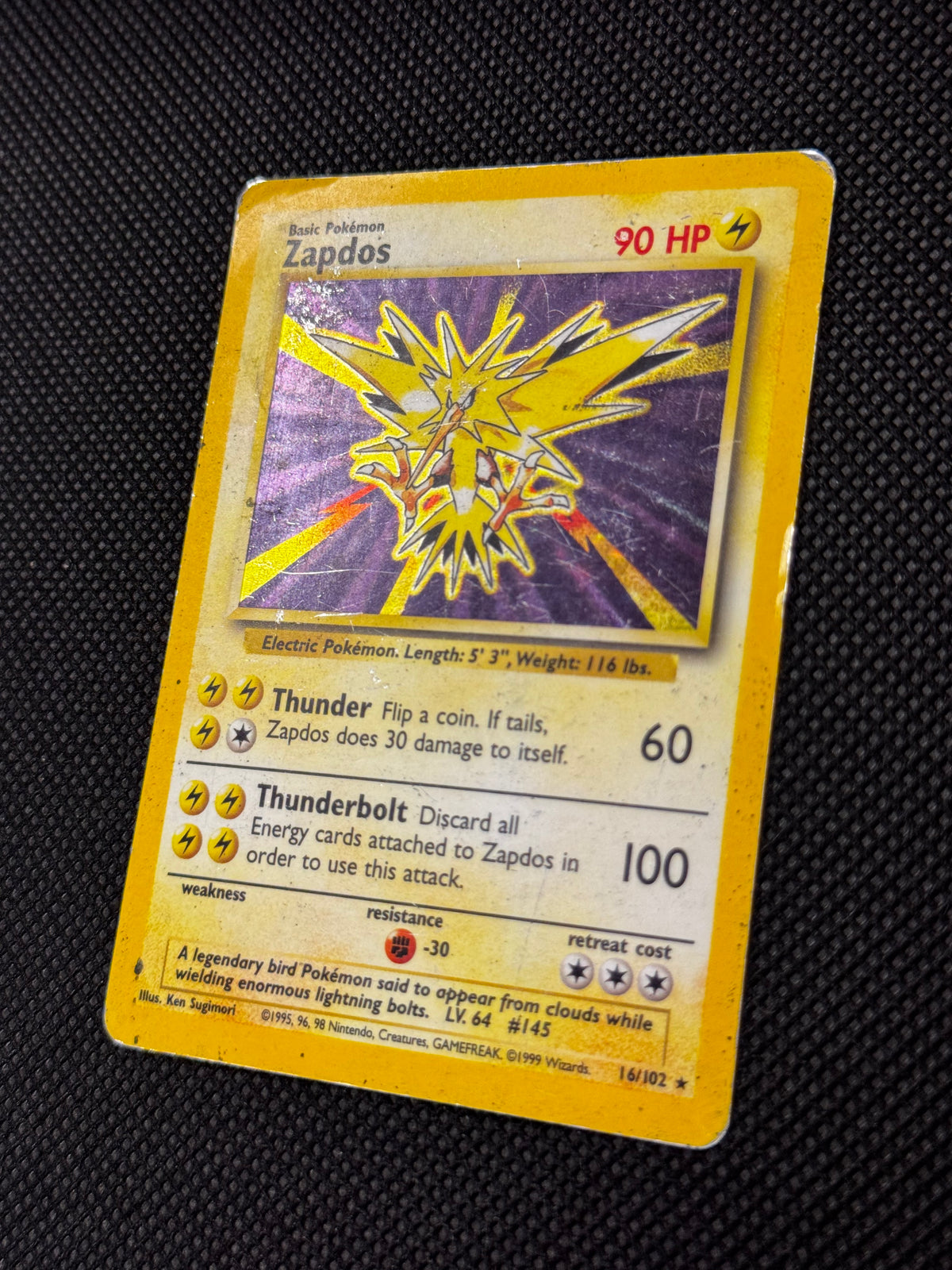 Zapdos 16/102 - Base Set / Holo