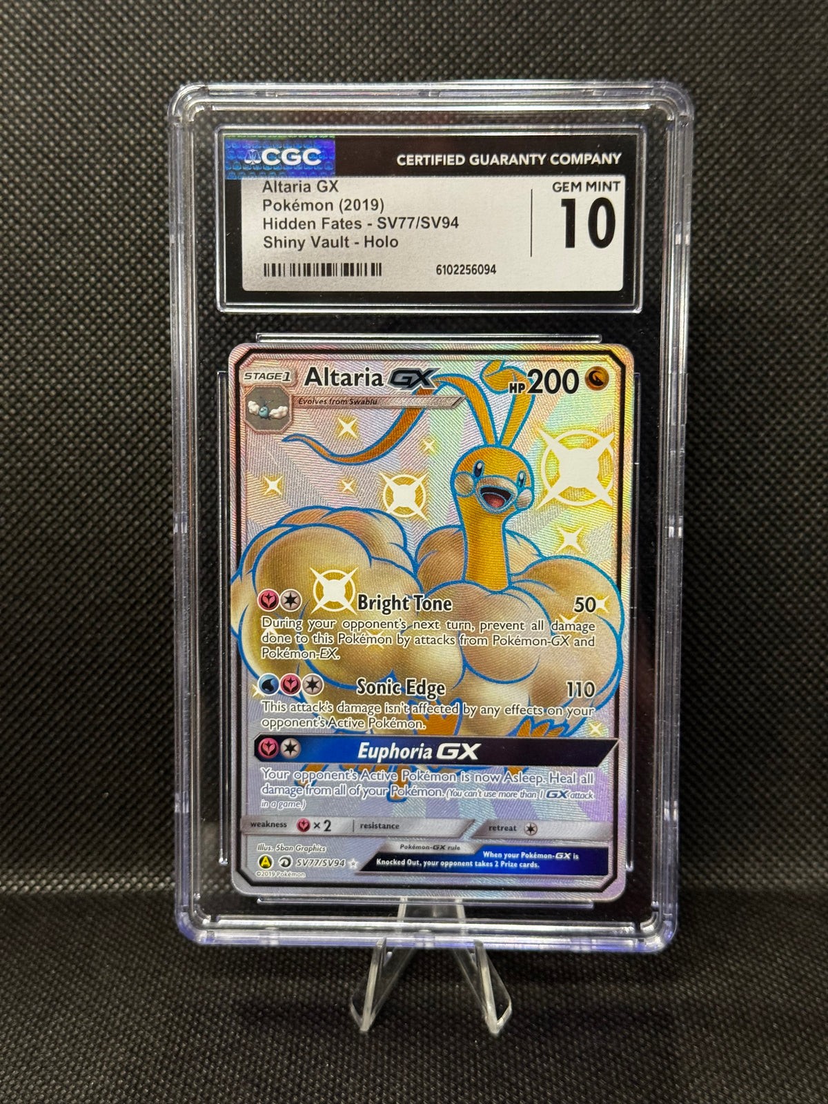 Altaria GX SV77/SV94 - Hidden Fates / CGC 10