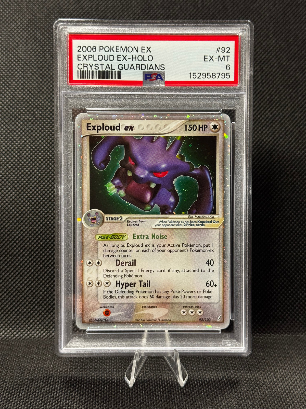 Exploud ex 92/100 - EX Crystal Guardians / PSA 6