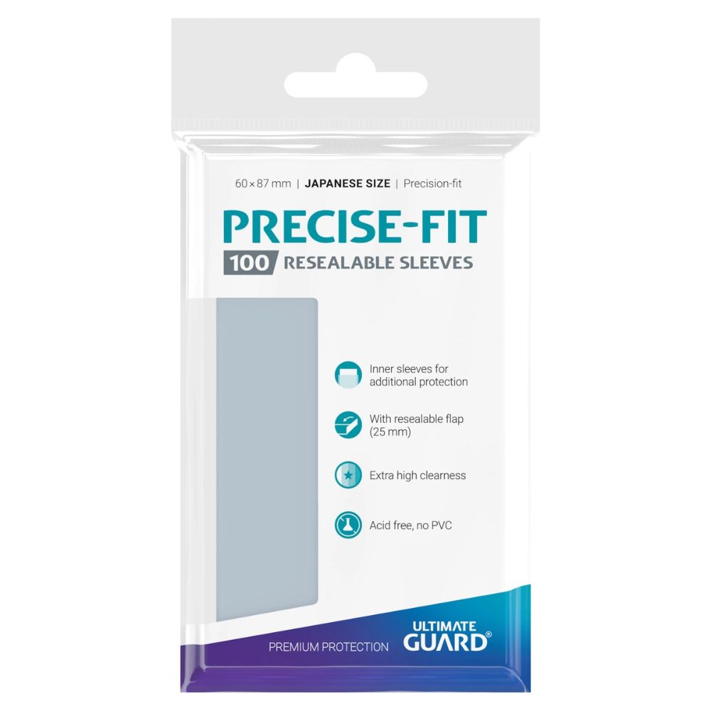 Ultimate Guard - Precise-Fit Sleeves Resealable Japanese Size Transparent (100)